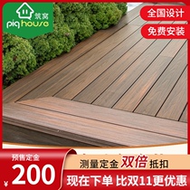 Nest plastic wood floor outdoor long Strip indoor and outdoor terrace courtyard wood plastic floor balcony garden ecological anticorrosive wood