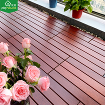 Anti-corrosion wood balcony splicing floor indoor and outdoor terrace bathroom floor laying self-assembled home waterproof buckle wood board