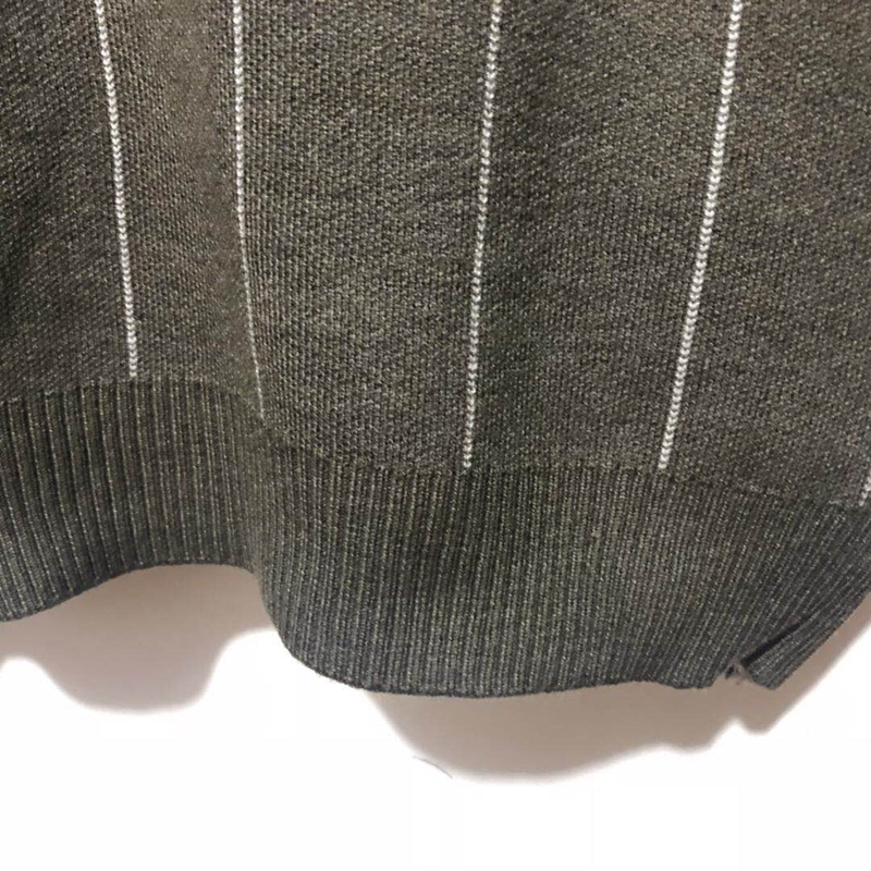 KlausKobecjj sọc dọc cashmere pha trộn áo len nam cổ tròn phù hợp với áo len nam áo len áo len nam