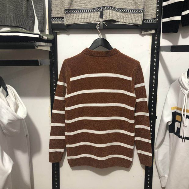 Thương hiệu Klauskobecjj nam camel cashmere pha trộn áo len len áo len nam áo len áo da nam cao cấp