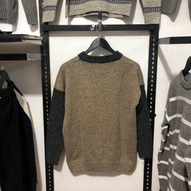 Thương hiệu KlausKobecjj 3 màu cashmere pha trộn áo len nam áo cổ lọ nam