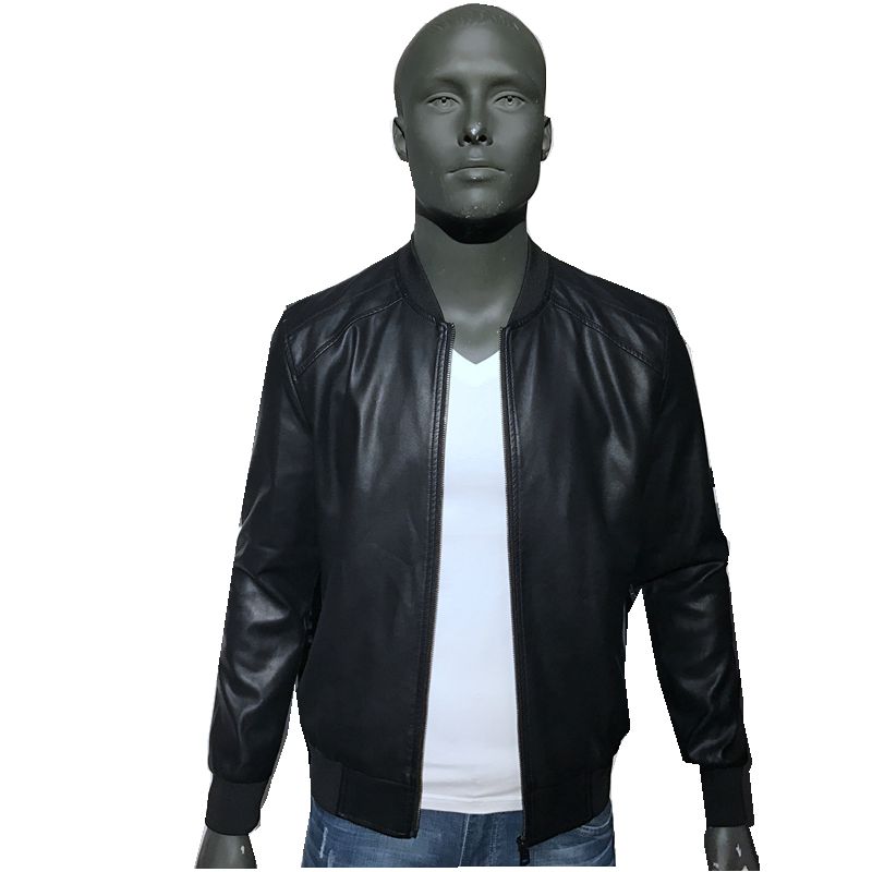 Áo khoác nam jj bóng chày cổ áo da nam giản dị mùa xuân và áo khoác da mùa thu giả da áo khoác hoodie nam
