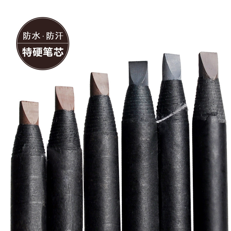 Cosmetic artist dedicated waterproof and anti-sweat non-decorsed lasting pull eyebrow pen female beginners can strip hard lead core