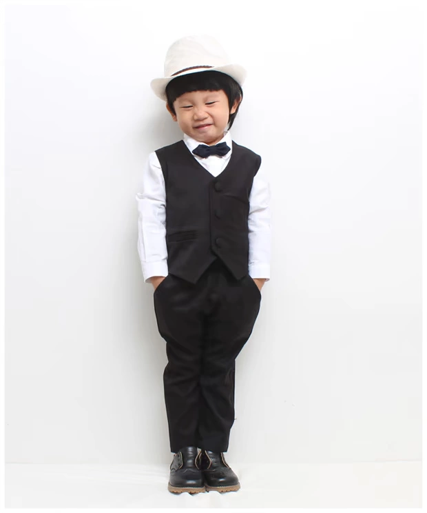Bộ đồ trẻ em phù hợp với bộ đồ bé trai bộ đồ bé gái hoa đầm phiên bản Hàn Quốc của cậu bé nhỏ bé piano trang phục mới váy dài tay bé gái