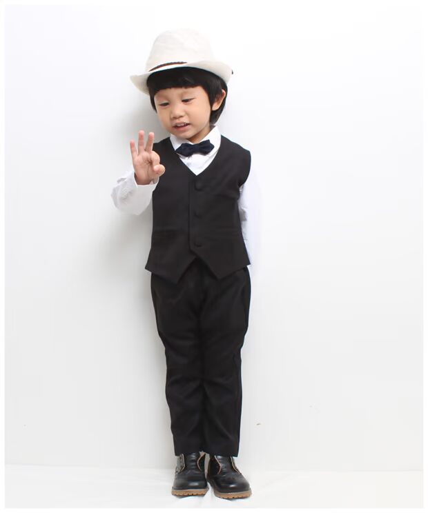 Bộ đồ trẻ em phù hợp với bộ đồ bé trai bộ đồ bé gái hoa đầm phiên bản Hàn Quốc của cậu bé nhỏ bé piano trang phục mới quần áo trẻ em xuất khẩu