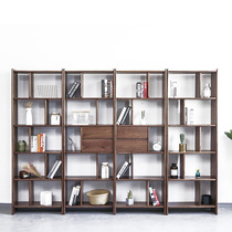 Grid mountain bookcase Nordic simple wood bookcase display shelf Solid wood combination bookcase frame