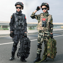 Childrens camouflage suits men and women summer primary school students short-sleeved games military training kindergarten school uniforms performance costumes