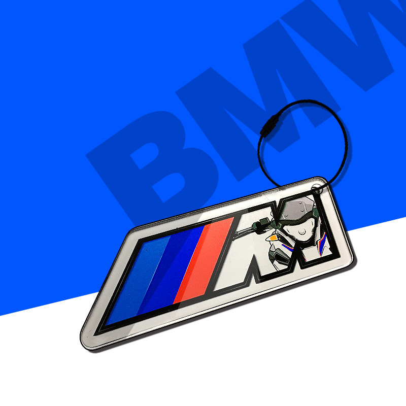 Original Applicable BMW Locomotive Locomotive Personality Acrylic Retrofit Pendant Key Chain Keychain Customizable