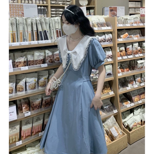 Кукла, летнее платье, приталенная длинная юбка, сексуальный корсет, французский стиль