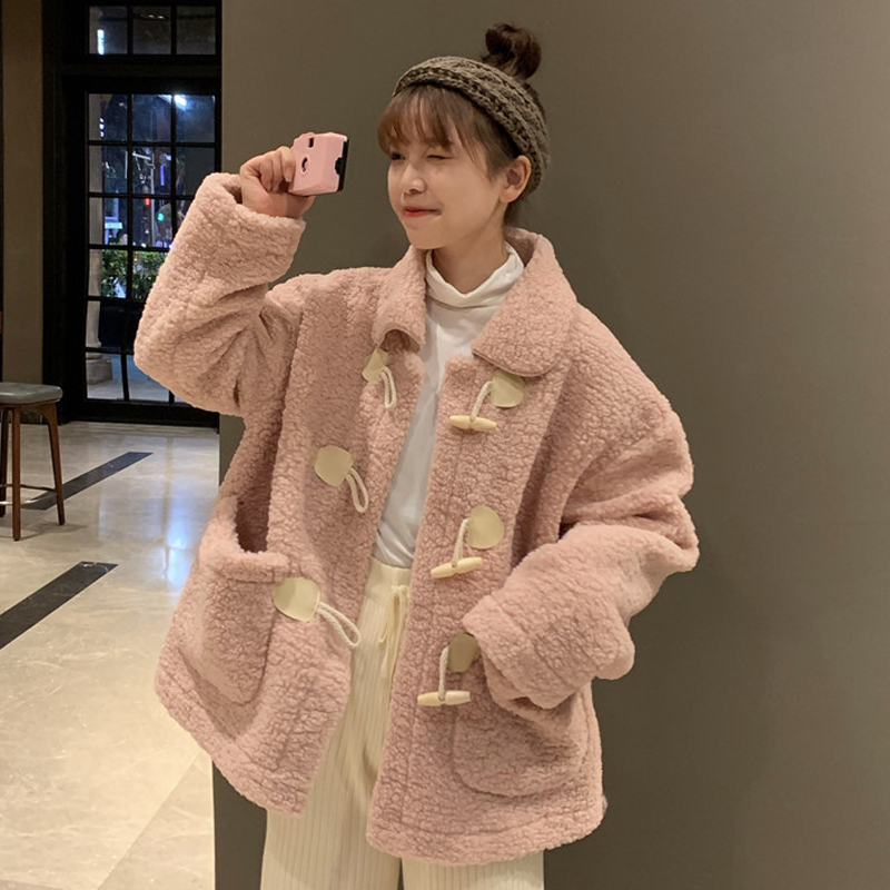 Lamb wool coat female spring 100 lap 2022 new Korean version easy to thicken the fur-integrated lamb suede blouse