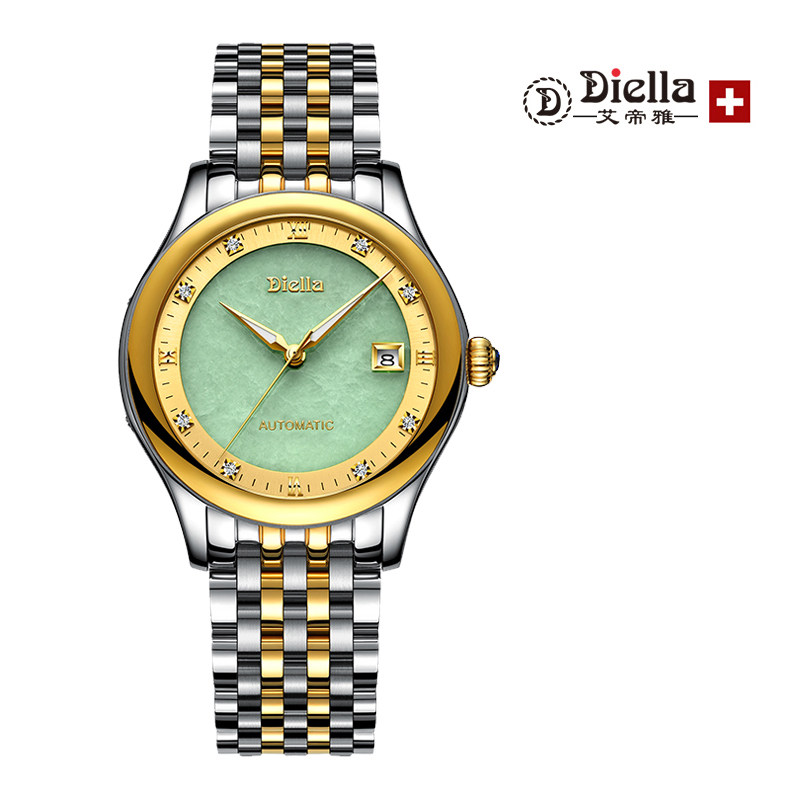 Ai Imperii Watches Male Mechanical Watch Emerald Jade Men's Fully Automatic Watches Business Minimalist Fine Steel Waterproof