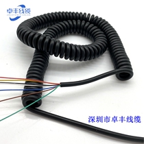 7-core spring wire 7-core spiral wire 7-core signal telescopic coil spring wire and cable