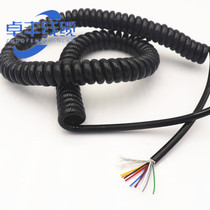 10-core shielded spring wire cable 12 core with shielded spring spiral stretch wire diameter 6MM signal spring wire