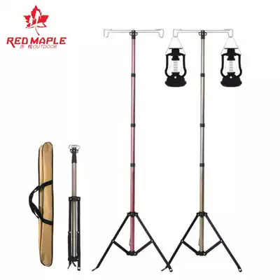 Export Korea bold reinforced 4-section telescopic ultra-light portable outdoor camping stand lamp stand hanging light tripod