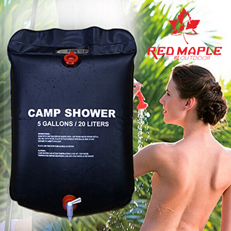 20L Shampoo Bath Solar Hot Water Bag Outdoor Shower Bag Camping non-toxic and environmentally friendly bath bag with spray head