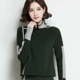 Цветной трикотажный демисезонный свитер, шерстяная утепленный лонгслив, коллекция 2021