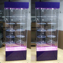 Acrylic fine jewelry Mobile phone sample Glass product display cabinet Rotating cosmetics display cabinet