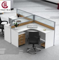 Guangzhou office furniture Office desk and chair combination Staff desk Computer desk Staff desk Screen 2 46-person office desk