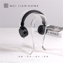 Modern simple transparent earphone stand ornaments TV cabinet study room living room childrens room music theme model room ornaments