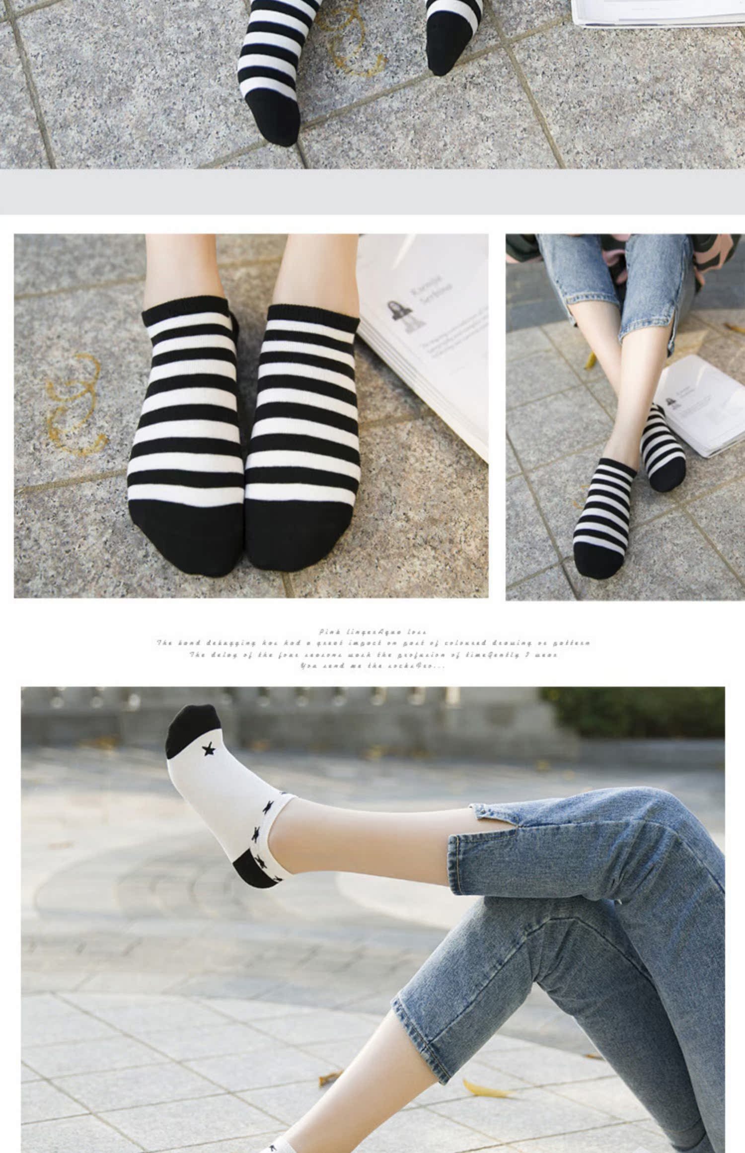 Vớ nữ vớ nông miệng phiên bản Nhật Bản và Hàn Quốc của phần mỏng mùa hè cotton dễ thương Phiên bản Hàn Quốc của đại học gió vô hình khử mùi vớ nữ - Vớ hàng tuần tất off white