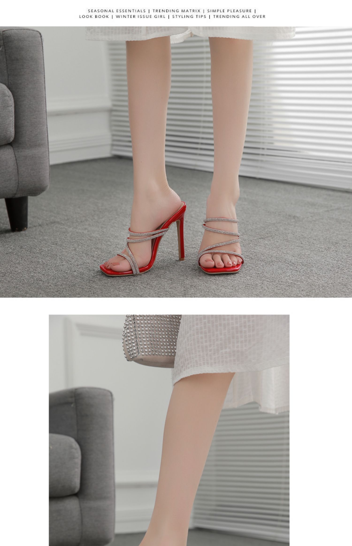 F8805 740K GIÀY DÉP LÊ NỮ GUATDU BIG SIZE NGOẠI CỠ GẮN ĐÁ GÓT NHỌN MÙA HÈ PHONG CÁCH ÂU MỸ GIÀY DÉP NỮ G02 SẢN PHẨM MỚI