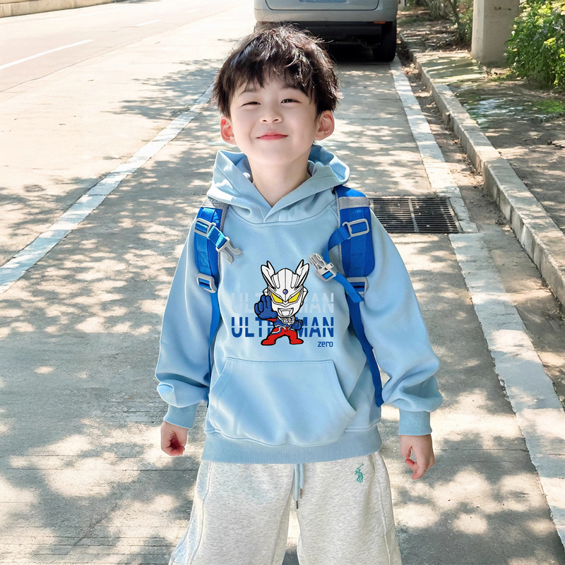 Boys' One-Piece Fleece Pure Cotton Superman Hooded Sweatshirt Autumn and Winter New Ultraman Trendy Cool Hoodie Jacket for Boys Boys' One-Piece Fleece Pure Cotton Superman Hooded Sweatshirt Autumn and Winter New Ultraman Trendy Cool Hoodie Jacket for Boys
