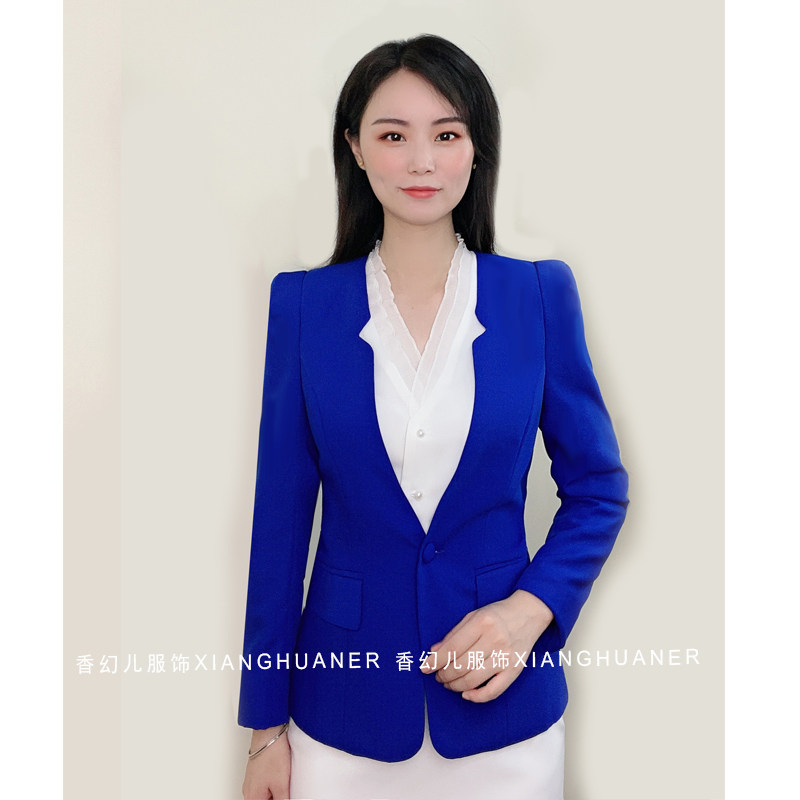 Customized model) Xiang Huan'er broadcasting host clothing photogenic professional small suit art examination clothing 2718