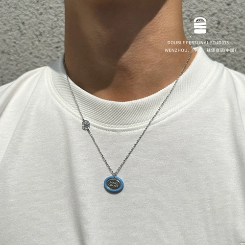 Бонн Шанс серия / голубые голубь титанового стального подвесного ожерелья, которое приносит удачу, движется ~