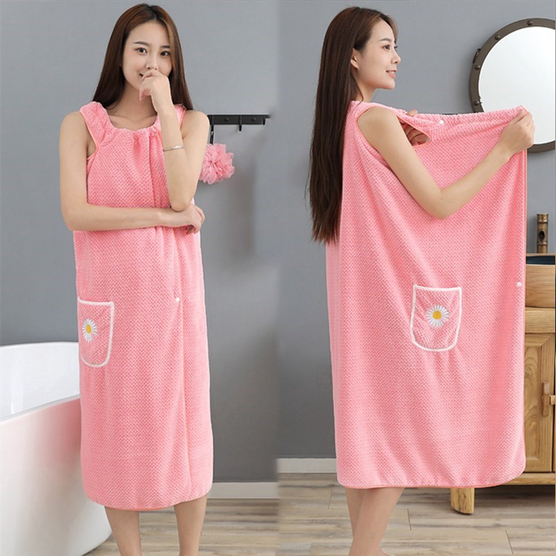2022 new bath towels Home can be worn with wrap large size SPEED DRY WATER-NOT-FREE HAIR BATH DRESS NON-PURE COTTON BATHROBE STYLE