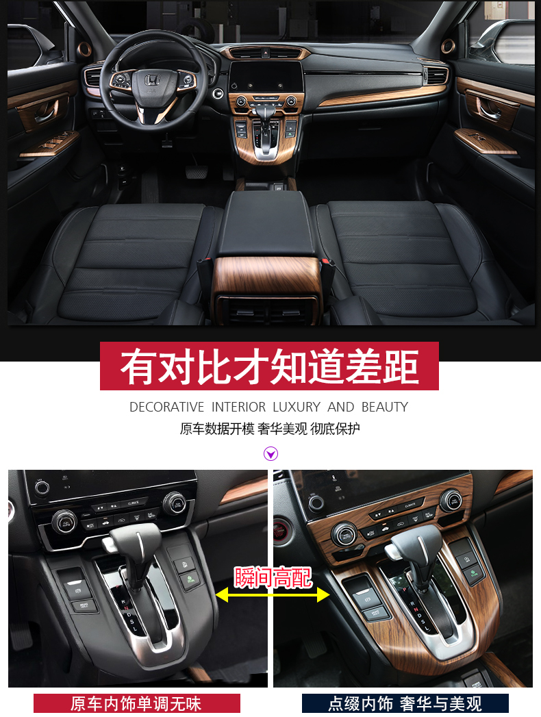 Bộ ốp nội thất màu gỗ Honda CR-V  2018-2021 - ảnh 4