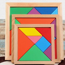 Tangram primary school teaching aids Intelligence puzzles Russian childrens games Develop intelligence educational toys course shapes