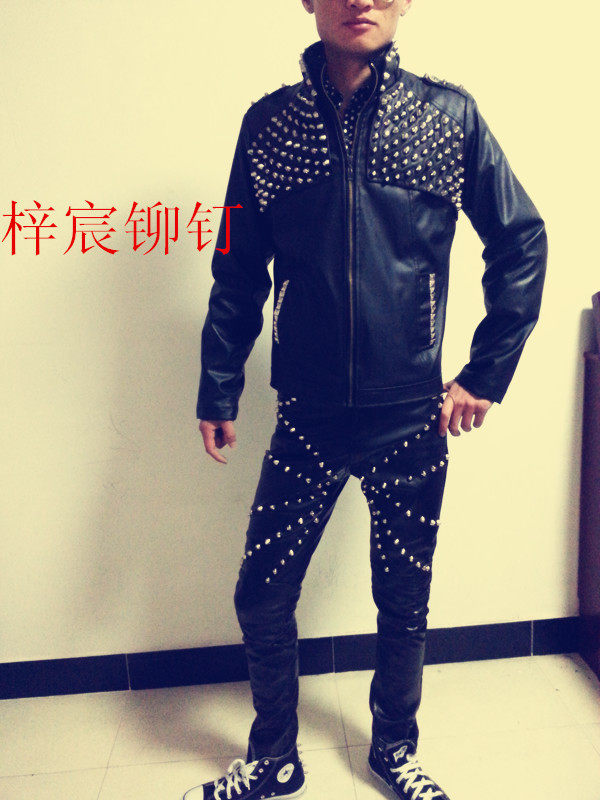 Pantalon cuir homme serré - Ref 1482069 Image 18