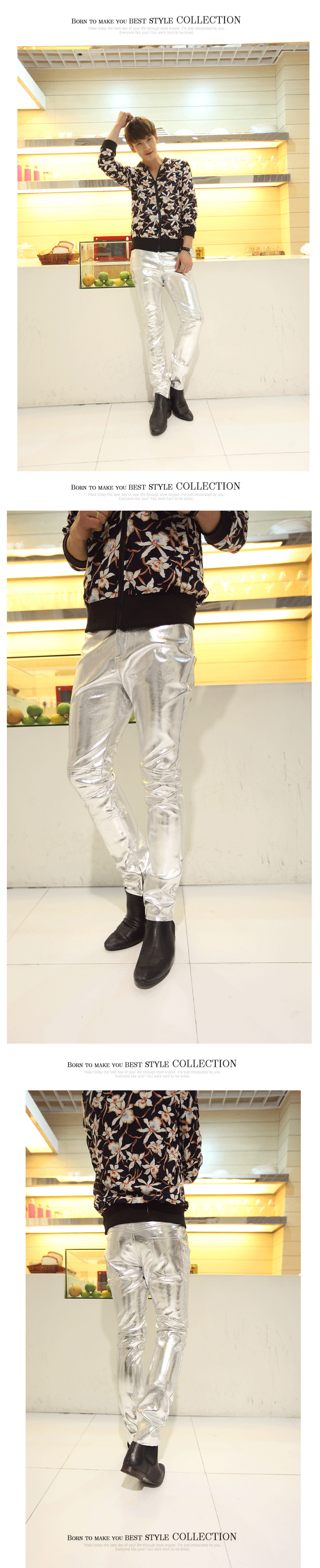 Pantalon cuir homme serré - Ref 1482069 Image 25