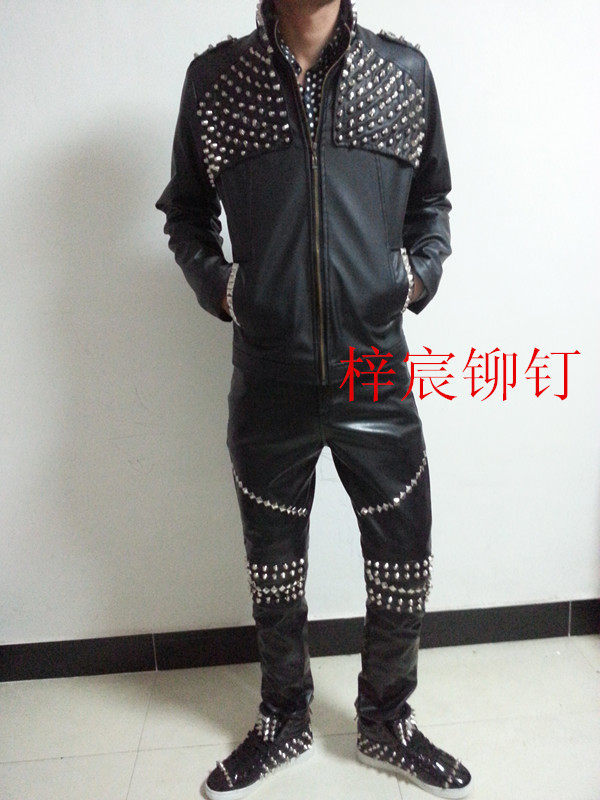 Pantalon cuir homme serré - Ref 1482069 Image 19