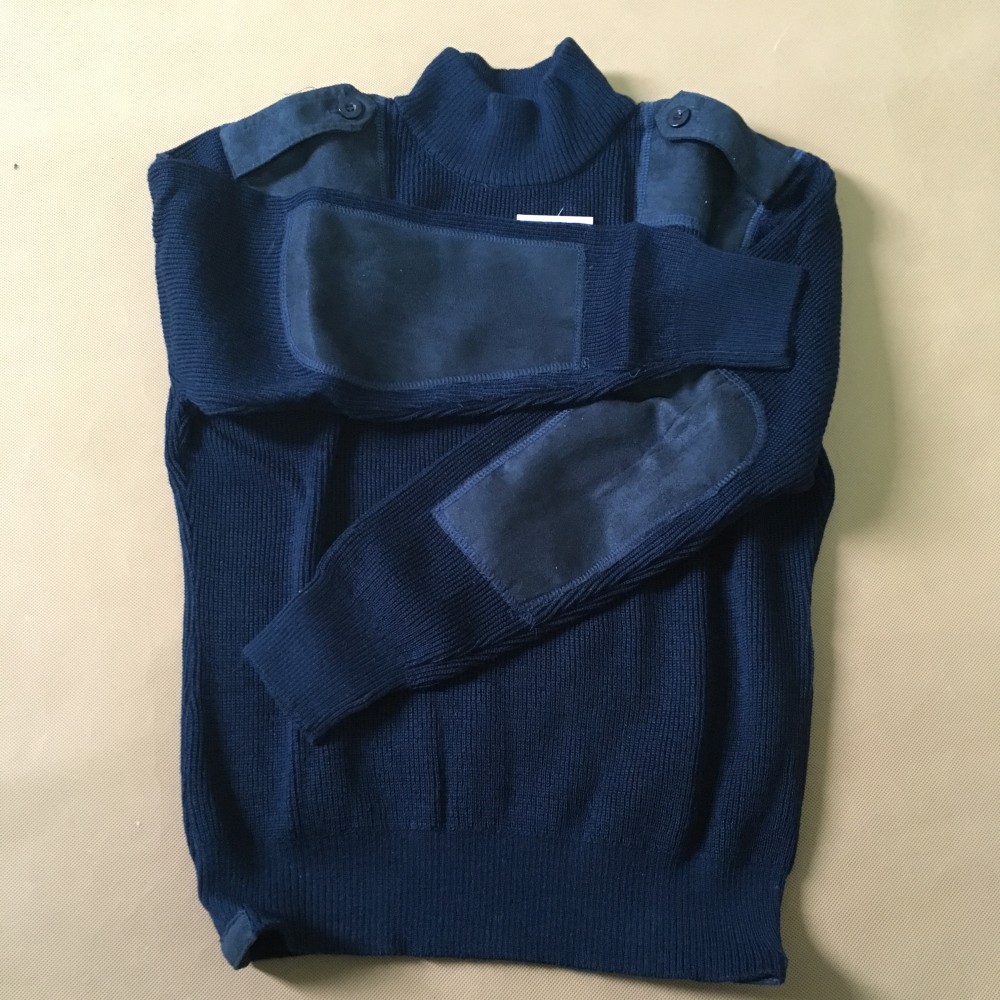 Cardigan Women's Blue Round Neck Sweater Empty Sky Blue Thickened Warm and Cold-proof Cadre Cardigan