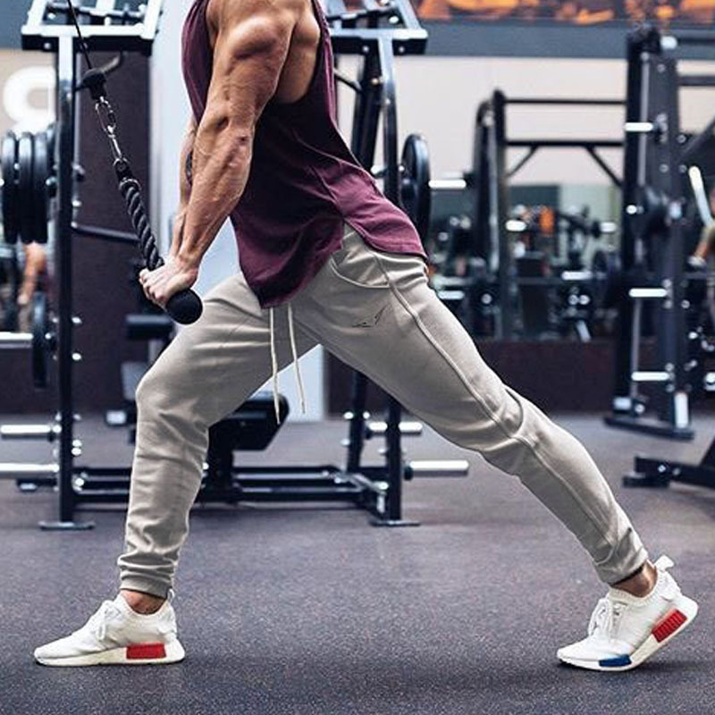 Fall Muscle Loose Casual Long Pants Training Coaching Guard Pants Work Pants Bunches Pants Pants Pants Fitness Pants Men