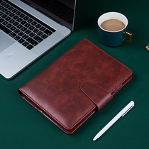Bowen Magnetic Buckle Binder Business Notepad PU Leather Notebook B5A5 Detachable Replacement Core Can Be Customized