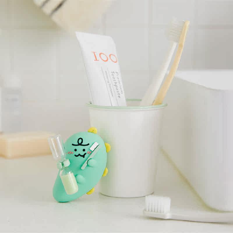 KAKAO FRIENDS Little Dinosaur Jordy Home Cartoon Silicone Sock Leak Timer Suction Toothbrush Seat