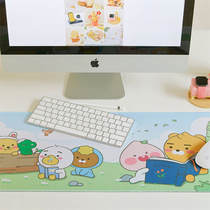 KAKAO FRIDNDS cartoon cute camping lion Ryan fart ultra-long-style mouse pad desktop rubber mat