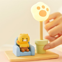 KAKAO FRIENDS cartoon spring planting cat claw home plug-in electric headboard desktop sleep little night light Led small table lamp