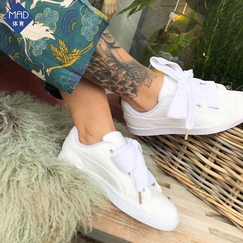 Giày nữ Puma Hummer SUEDE Heart Rihanna Bow 2020 Giày giải trí Giày dép 365922-01 / 02 - Dép / giày thường