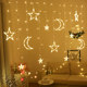 led star moon lantern string lights flashing lights starry curtain net red bedroom romantic room creative decorative lights