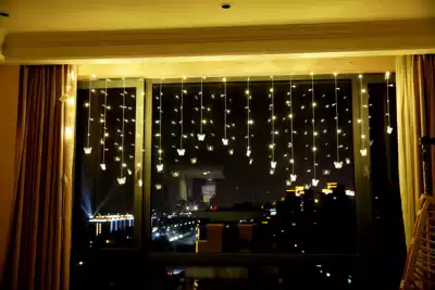 LED lights flashing lights light string love lights Full of Sky Curtain lights bedroom decorative lights star lights Lantern Festival decorative lights