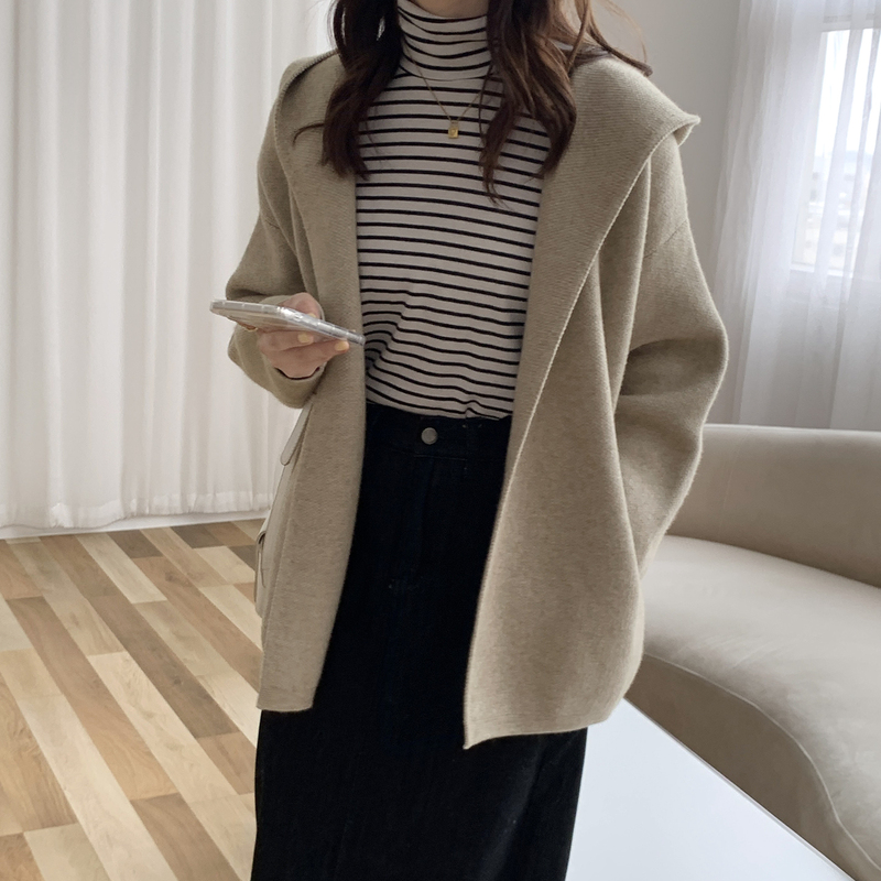 Hooded Sweater Coat for Women, New Autumn and Winter Style, Versatile, Retro, Casual, Loose, Lazy Style, Thickened Knitted Cardigan Hooded Sweater Coat for Women, New Autumn and Winter Style, Versatile, Retro, Casual, Loose, Lazy Style, Thickened Knitted Cardigan