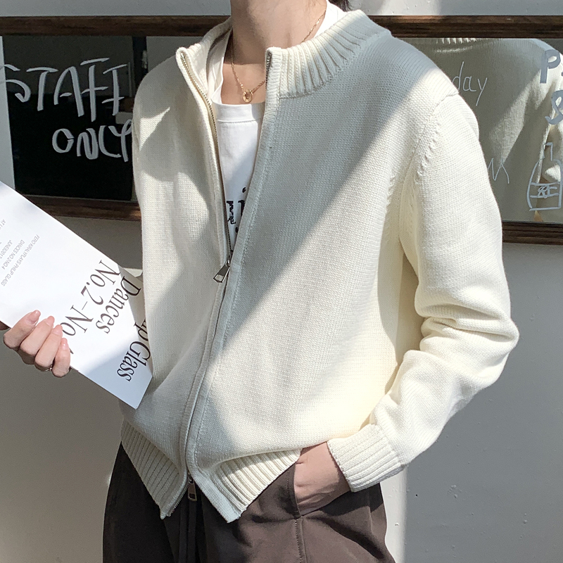 100% Cotton Red Cotton Knitted Cardigan for Women, High Collar, Spring, Autumn and Winter, Thickeneded Cotton Zipper Sweater Jacket 100% Cotton Red Cotton Knitted Cardigan for Women, High Collar, Spring, Autumn and Winter, Thickeneded Cotton Zipper Sweater Jacket