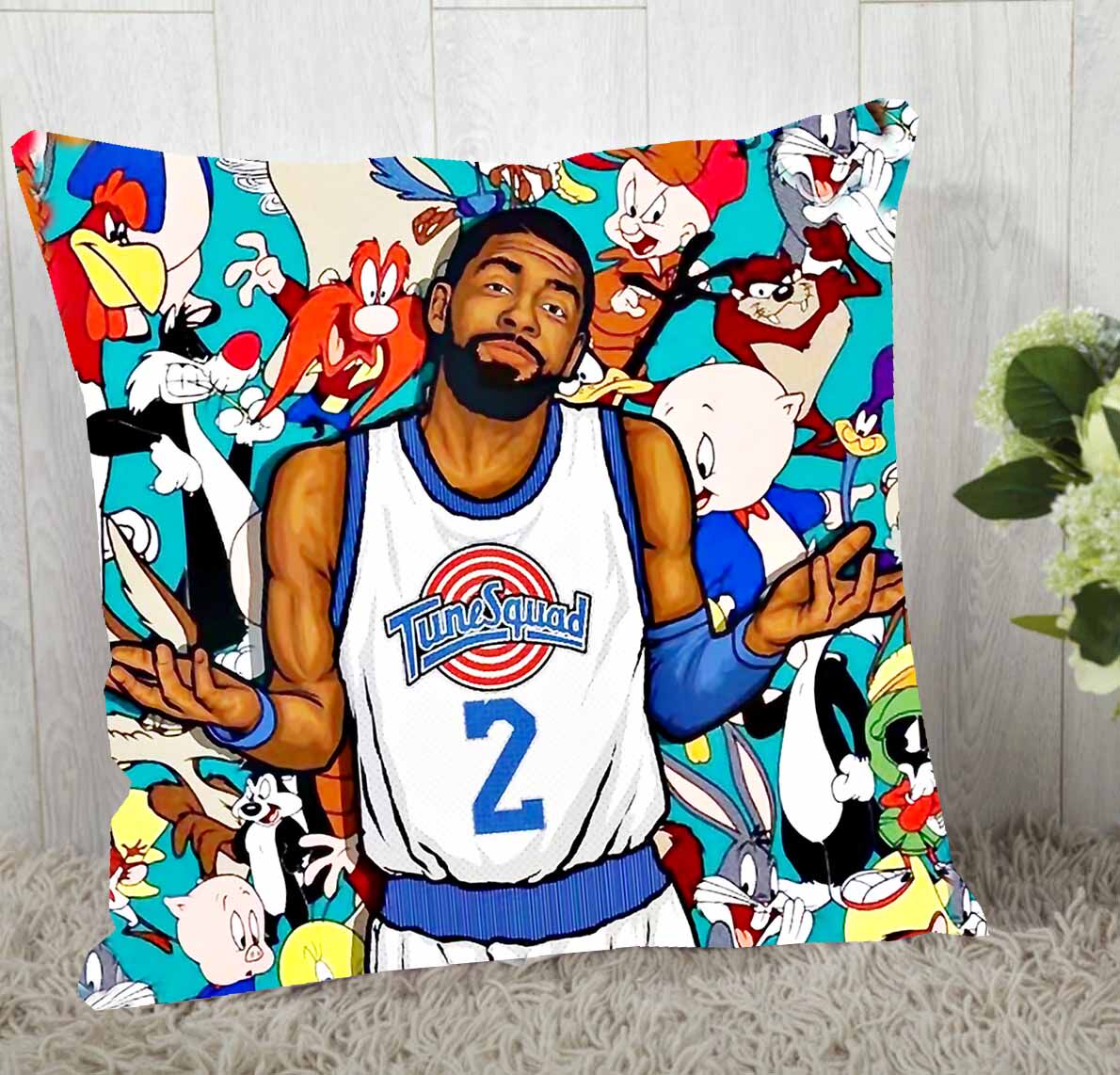 NBA basketball star Kyrie Irving Pillow Pillow Cushion Chair Cushion Lumbar Cushion Pillow Core Pillowcase Double-sided Printing