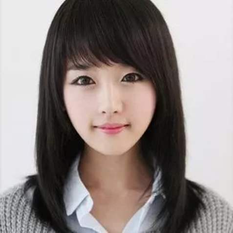假发女长直发自然逼真 黑色中长发中年女士假发套斜刘海真人发丝