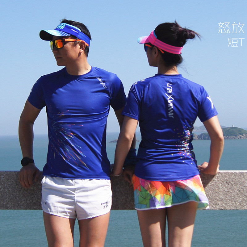 New product JINNMIX light force super light and furious running suit speed dry male and female marathon cross-country running short sleeve T-shirt