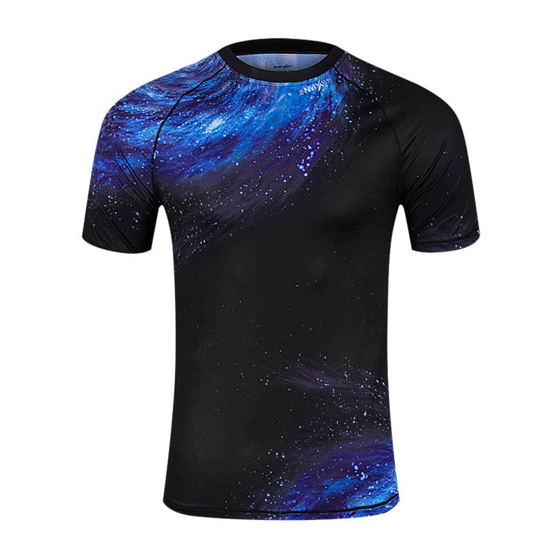 JINNMIX Light Nebula Light Fitty Run Costume Men's Marathon Cross-Country Running Short Slow-Slow-Slow T-Shirt