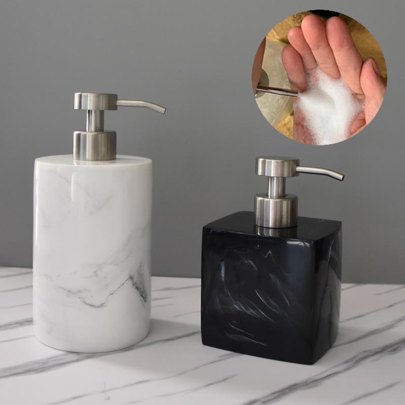 Moss Foaming Bottle Hotel Hand Sanitizer Bottle press foaming Bubbly Bottle European-style Marble Mark Bath with empty bottle